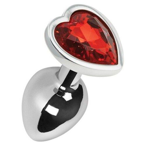 Anal Plug S Pleasures Metal ELLA mit Herz-Basis