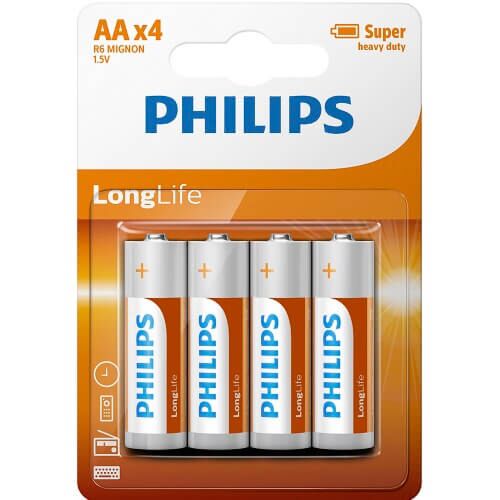 Batterien Philips AA Größe 4er Pack