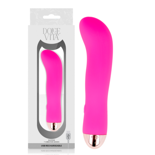Vibrator DOLCE VITA - RECHARGEABLE VIBRATOR TWO PINK mit 7 Geschwindigkeiten