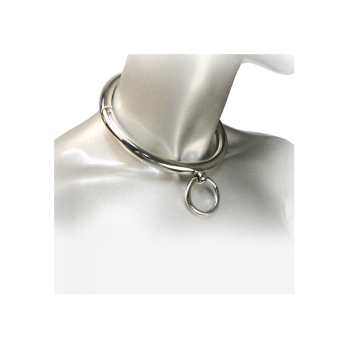 BDSM Halsband METAL HARD 10CM mit O-Ring für Bondage