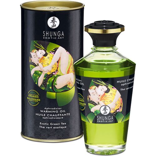 Shunga Oils Bio-Grüntee Wärme-Massageöl 100 ml