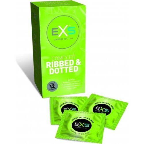 Kondome Exs Ribbed & Dotted mit Struktur für mehr Gefühl