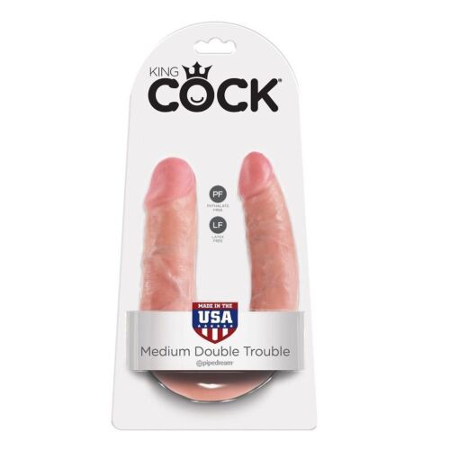 Dildo KING COCK U-förmig Medium 13.9 cm