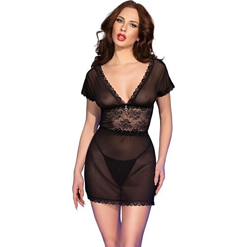 Babydoll Chilirose CR 4830 mit Spitzen und Herz