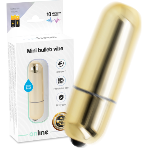 Mini Vibrator ONLINE - Goldene Vibrationskugel mit 10 Modi