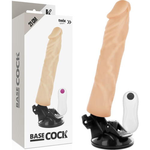Realistischer Vibrator BASECOCK 21 cm mit Fernbedienung