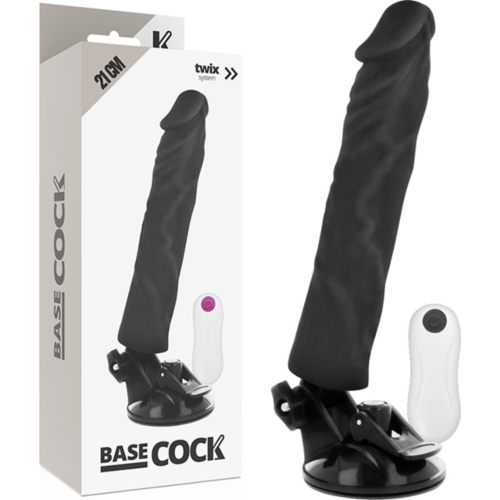 Vibrator BASECOCK 21 CM mit Fernbedienung und Saugnapf