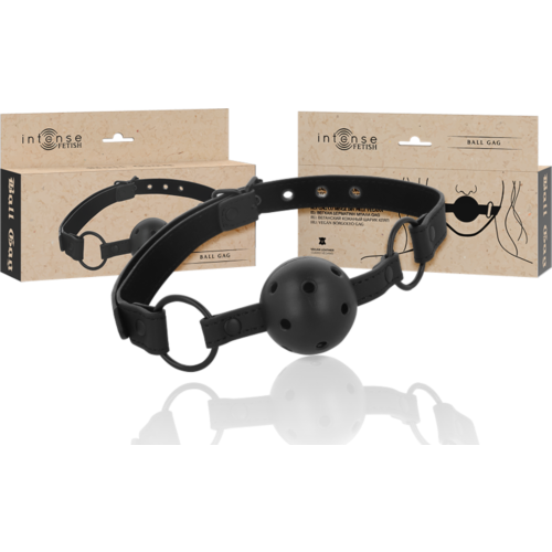 Mordaza INTENSE FETISH aus veganem Leder mit ergonomischem Design