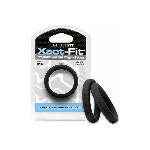 14 xact-fit Cockring 2er Pack - schwarz