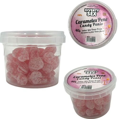 Süßigkeiten Diablo Picante - 20 Penisbonbons mit Gin-Tonic-Geschmack