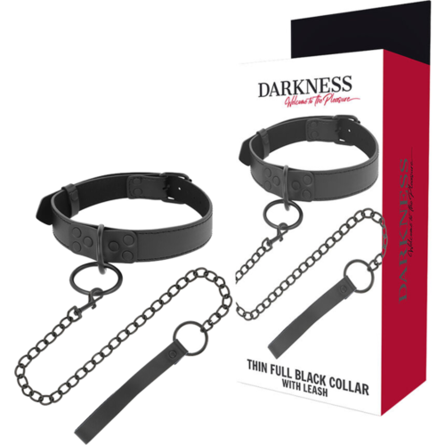 Halsband DARKNESS BONDAGE mit starker Kette und Komfort.