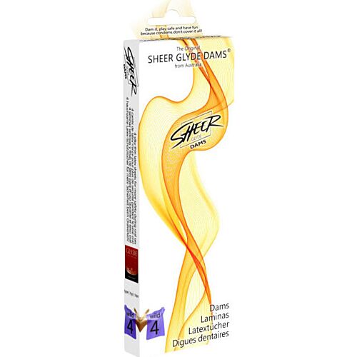 Damen Latex Dams SHEER GLYDE mit Wildbeerenaroma