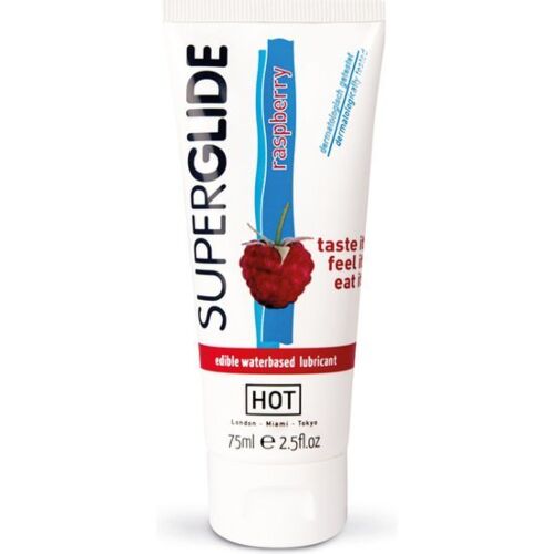 HOT Superglide Gleitmittel Himbeere 75ml - 100 % essbar