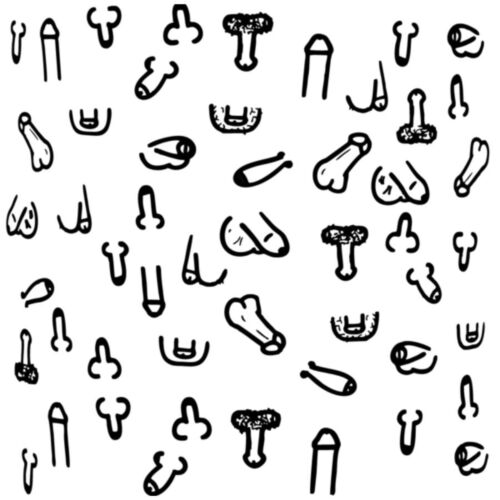 DIABLO PICANTE Quadratische Penis-Untersetzer 10er-Set