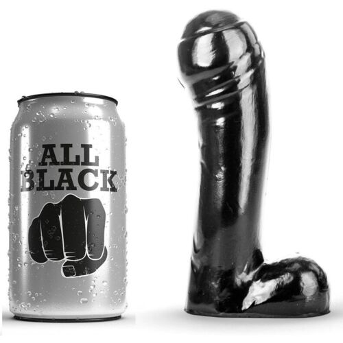 Dildo ALL BLACK 15 CM für Anfänger mit glatter Textur