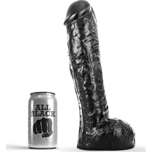 Dildo ALL BLACK DONG 29 cm – massiver Schaft
