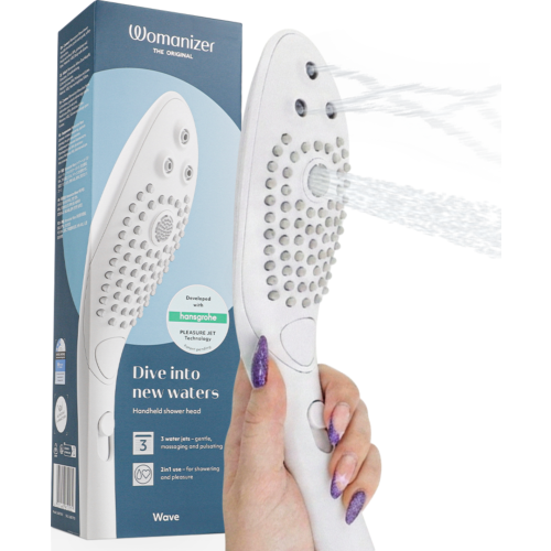 Duschkopf WOMANIZER Wave mit Klitorisstimulation