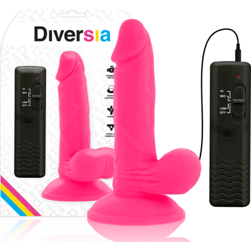 Dildo Vibrator DIVERSIA 17 cm mit flexibler Vibration