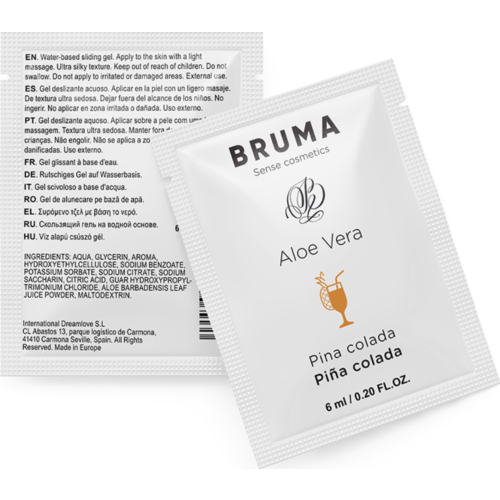 Gleitgel BRUMA 6 ML mit Aloe Vera und Pina Colada Geschmack