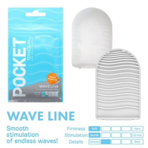 Masturbator Tenga Pocket Wave Line mit sanften Wellenstrukturen