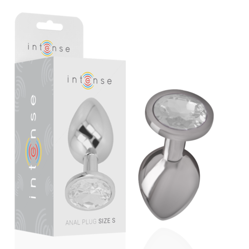 Anal Plug INTENSE Aluminium mit Kristall