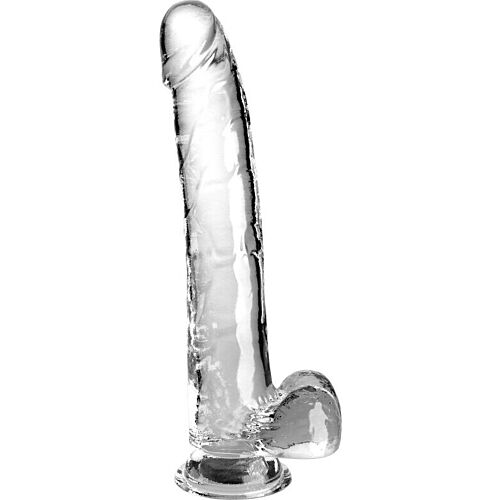 Dildo King Cock Clear mit Testikeln 24.8 cm