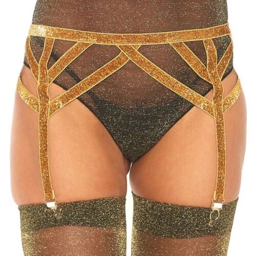 Lingerie Leg Avenue Lurex Garter in Einheitsgröße