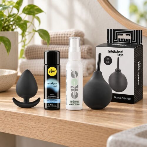 Anal-Set für Einsteiger mit kleinem Plug aus Silikon – Stimmungsbild (KI-generiertes Bild)
