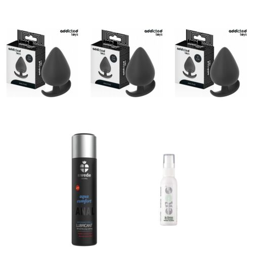 Set zur schrittweisen Analdehnung mit drei Plugs aus Silikon