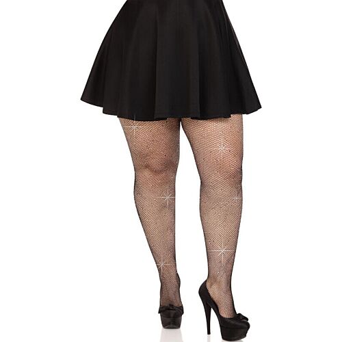 Medias Leg Avenue Colby Rhinestone Plus Size