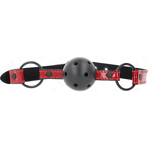 Mordaza KINK - Glänzender Kunstlederball 4.5 cm