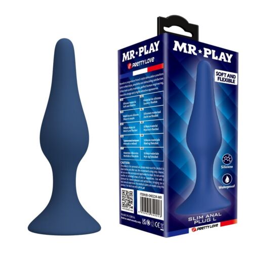 Anal Plug MR PLAY Slim Silikon mit breiter Basis