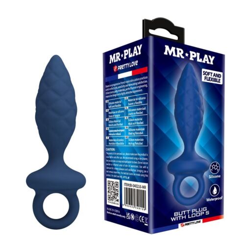 Texturierter Anal Plug MR PLAY mit Ring