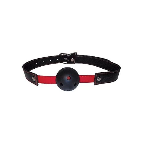 schwarze und rote Ballknebel