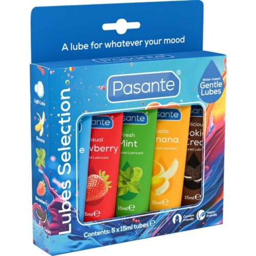PASANTE Gleitmittel-Set – 5 aromatisierte Mini-Tubes