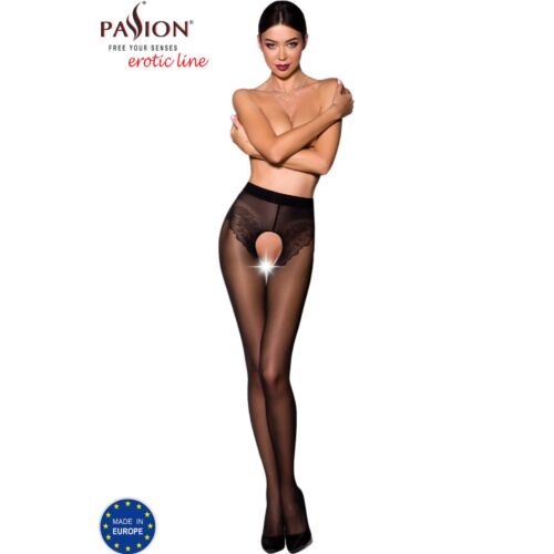 Strümpfe PASSION WOMAN GARTER & STOCK TIOPEN 006 mit außergewöhnlichem Schnitt