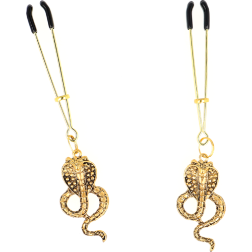 Pinzetten für Brustwarzen KINK NIPPLE GRIP mit Cobra Anhänger