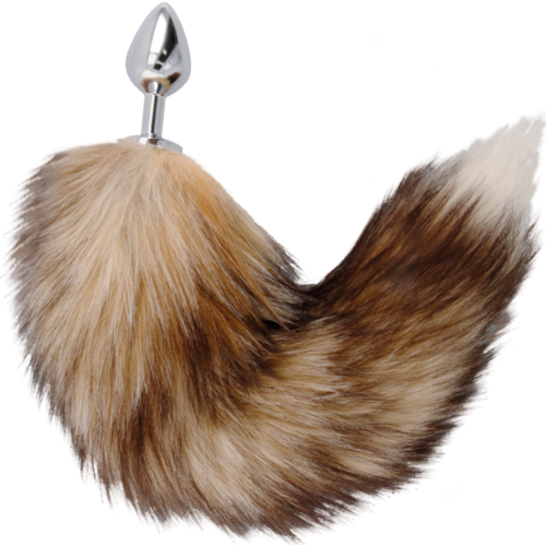 Plug Anal DARKNESS TAIL BUTT PLUG SILVER mit Schwanz