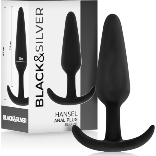 Analplug BLACK&SILVER Hansel mit kleinem Griff
