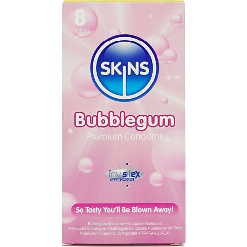 Kondome SKINS Bubblegum Pack 8 | Fruchtiger Genuss