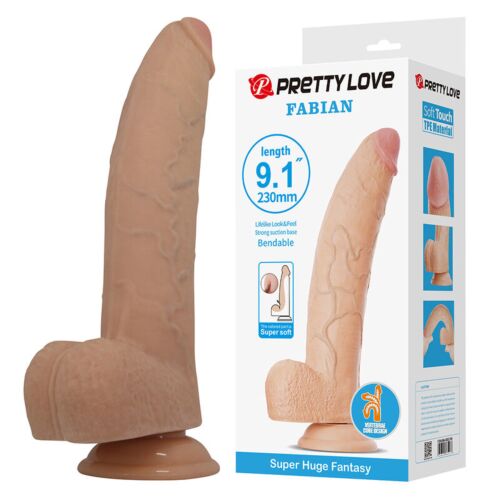 PRETTY LOVE FABIAN Flexibler Dildo mit Saugnapf
