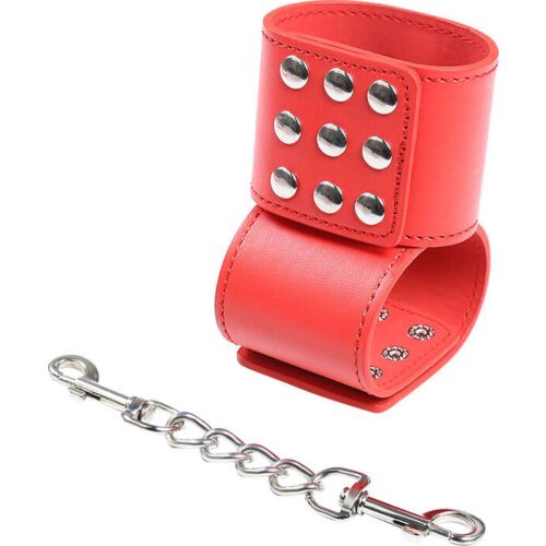 Bondage OHMAMA FETISH Rote Handschellen mit Druckverschluss