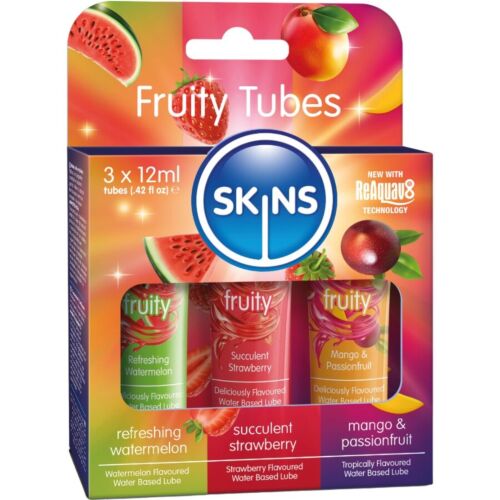 Gleitmittelset SKINS - Fruchtige Aromen für Intimität