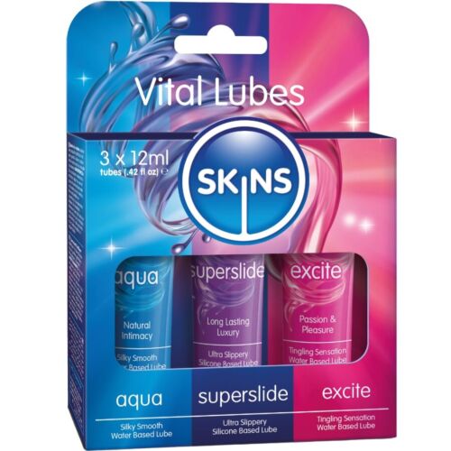 Gleitmittel Kits SKINS VITAL LUBES KIT AQUA, SUPERSLIDE & EXCITE