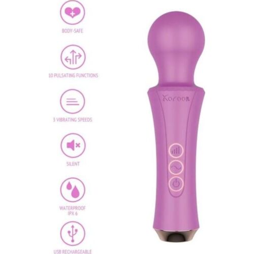 Vibrador WAND XOCOON mit flexiblem Kopf für tiefen Genuss