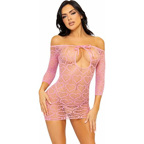 Lingerie Leg Avenue Heart Net Mini Kleid