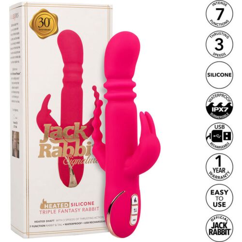 Vibrador Rabbit CALEXOTICS Jack Fantasy mit beheiztem Schaft