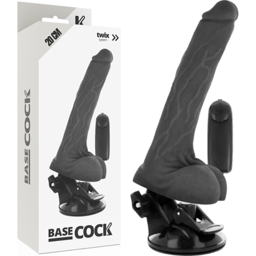 Vibrator BASECOCK 20 cm mit Fernbedienung und Testikeln