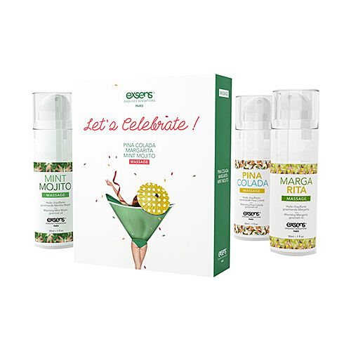 WARMING GOURMET MASSAGE OILS LET.S CELEBRATE! 3 X 30ML