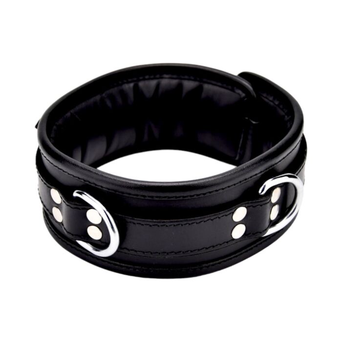 Kollier Bound Leder mit D-Ringen und Schloss Kollier Bound Leder mit D-Ringen und Schloss